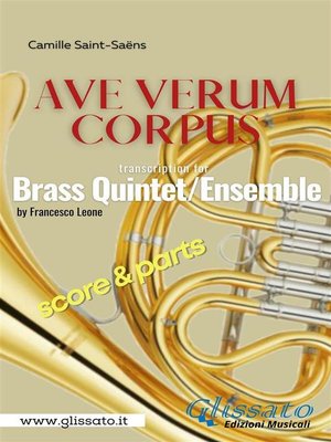 cover image of Ave Verum (Saint-Saëns) Brass Quintet/Ensemble score & parts